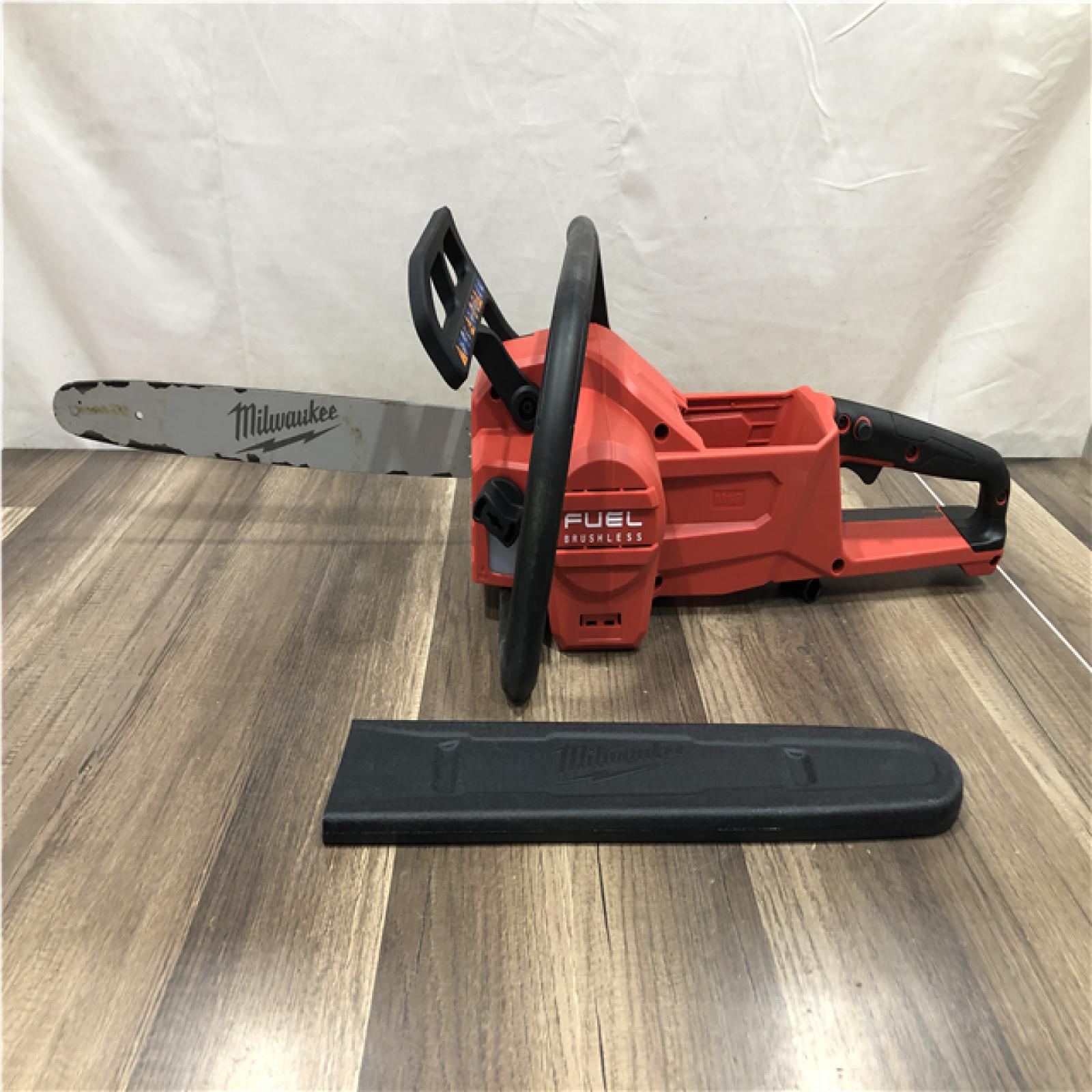 AS-IS Milwaukee FUEL 16 in. 18V Lithium-Ion Brushless Battery Chainsaw (Tool-Only)