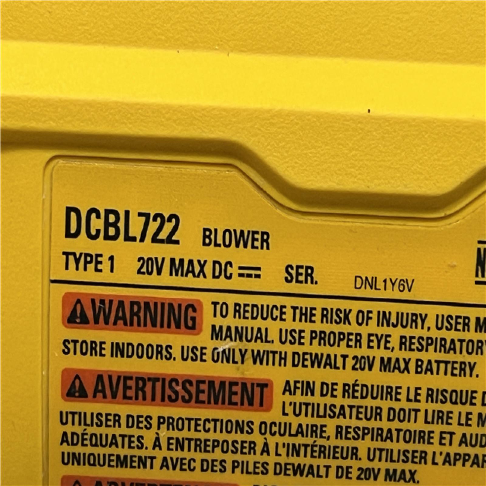 AS-IS DEWALT 20V MAX 125 MPH 450 CFM Brushless Cordless Handheld Leaf Blower with Concentrator Nozzle (Tool Only)