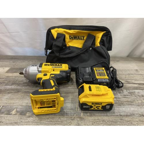 AS-IS DEWALT 20V MAX Lithium-Ion Cordless 1/2 in. Impact Wrench Kit