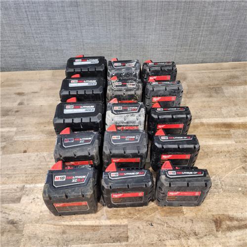 HOUSTON LOCATION - AS-IS MILWAUKEE BATTERY PACK QTY - 15