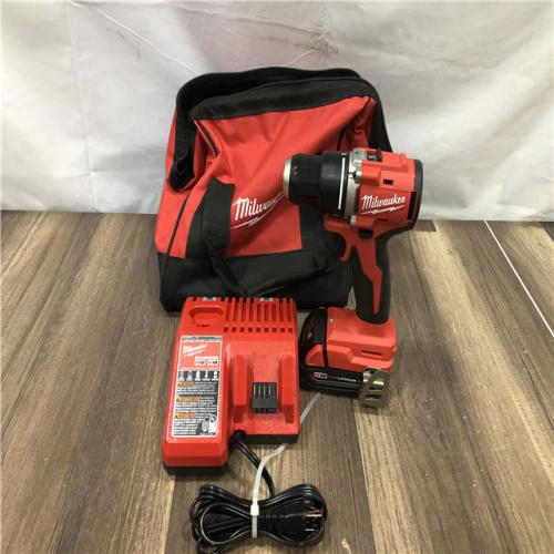 AS-IS Milwaukee 18V Lithium-Ion Brushless Cordless 1/2 in. Compact Drill/Driver with kit