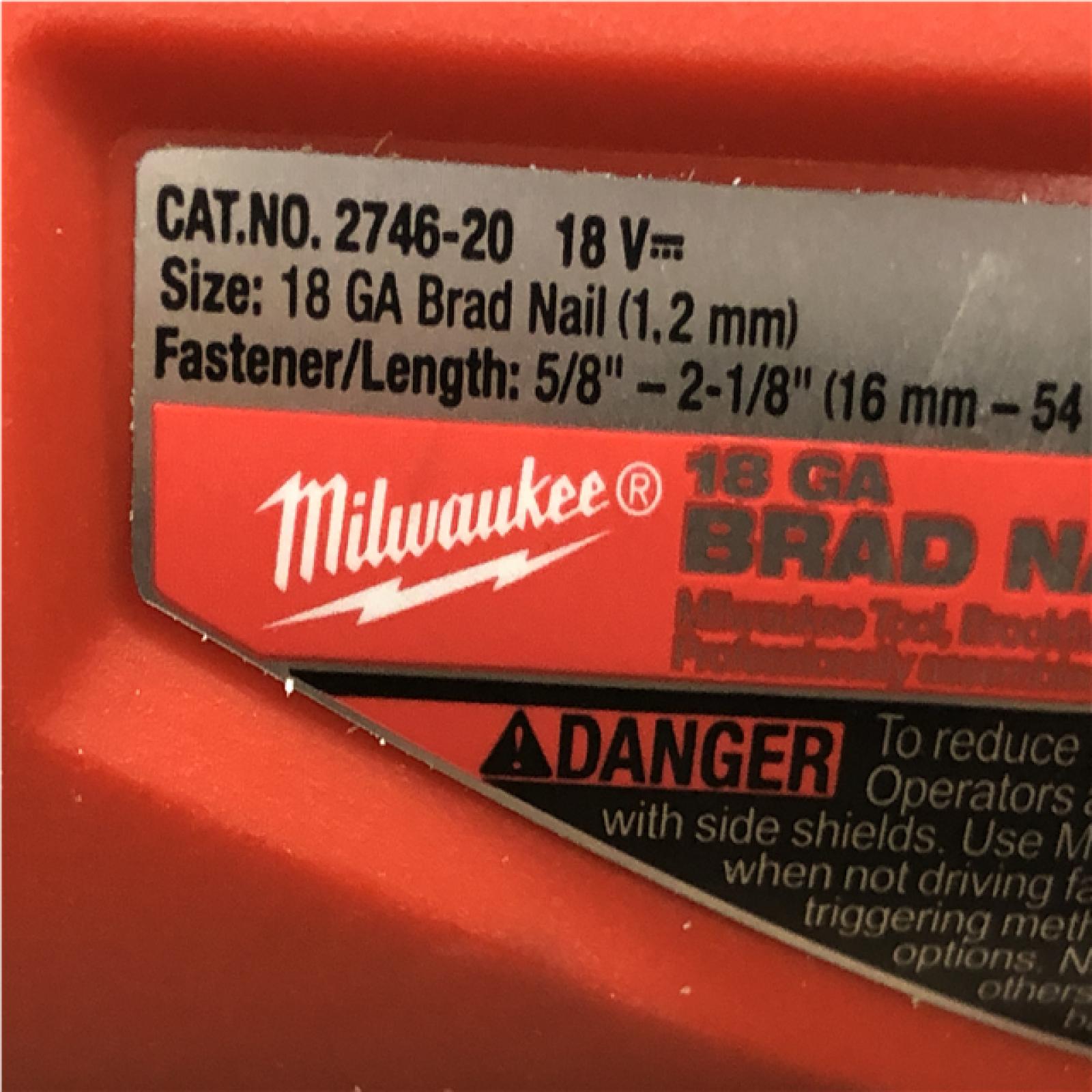 AS-IS Milwaukee FUEL 18-Volt Lithium-Ion Brushless Cordless Gen II 18-Gauge Brad Nailer (Tool-Only)