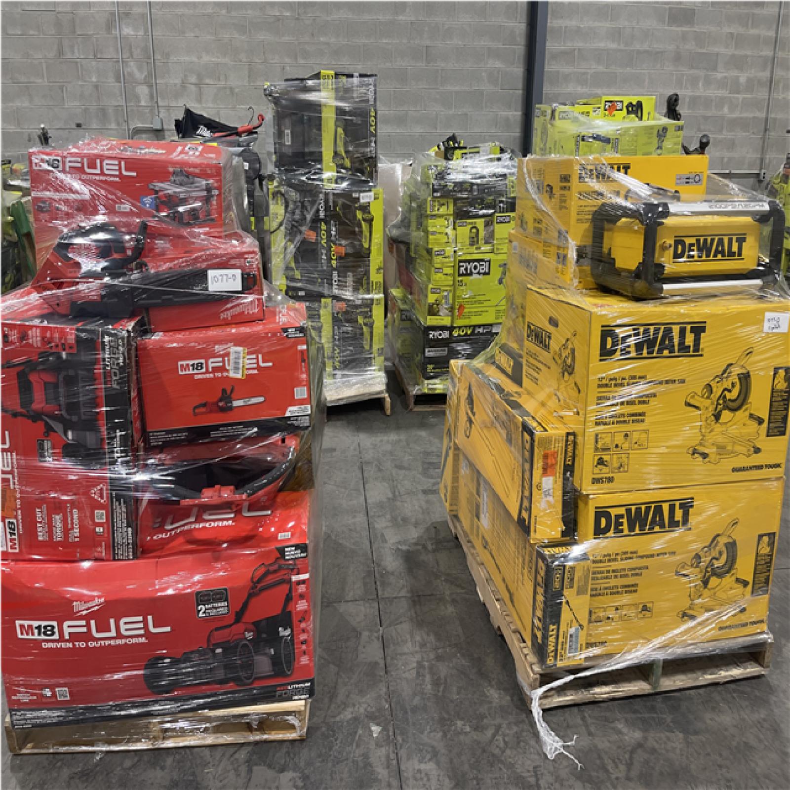 Pittston Location As-Is Power Tools Partial Truckload (11 Pallets) 1077-D