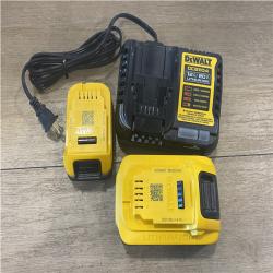 AS-IS DEWALT 20V MAX XR POWERSTACK Lithium-Ion Battery Starter Kit with 5.0Ah and 1.7Ah Batteries and Charger