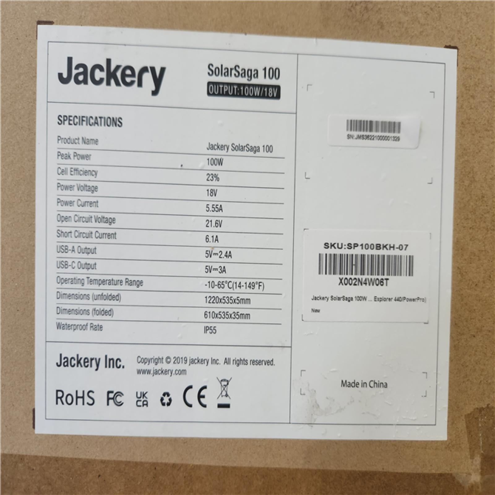 Phoenix NEW Jackery SolarSaga 100  100W Solar Panel Explorer 440/Power Pro (SEALED)