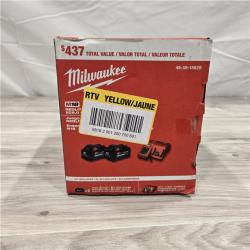 NEW- Milwaukee 18-Volt Lithium-Ion High Output Starter Kit with Two 6.0 Ah Battery and Charger
