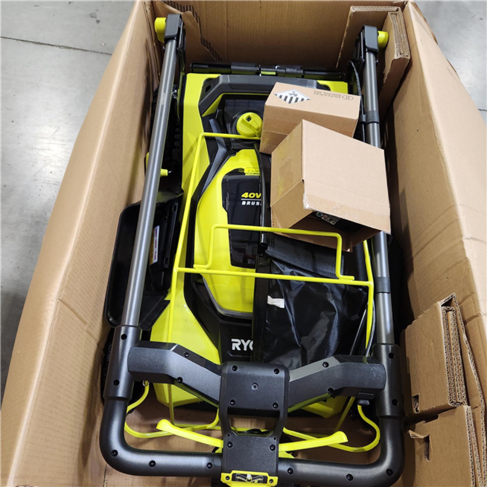Dallas Location - As-Is RYOBI 40V HP Brushless 21 in. Cordless Battery Walk Behind Self-Propelled Lawn Mower with (2) 6.0 Ah Batteries and Charger