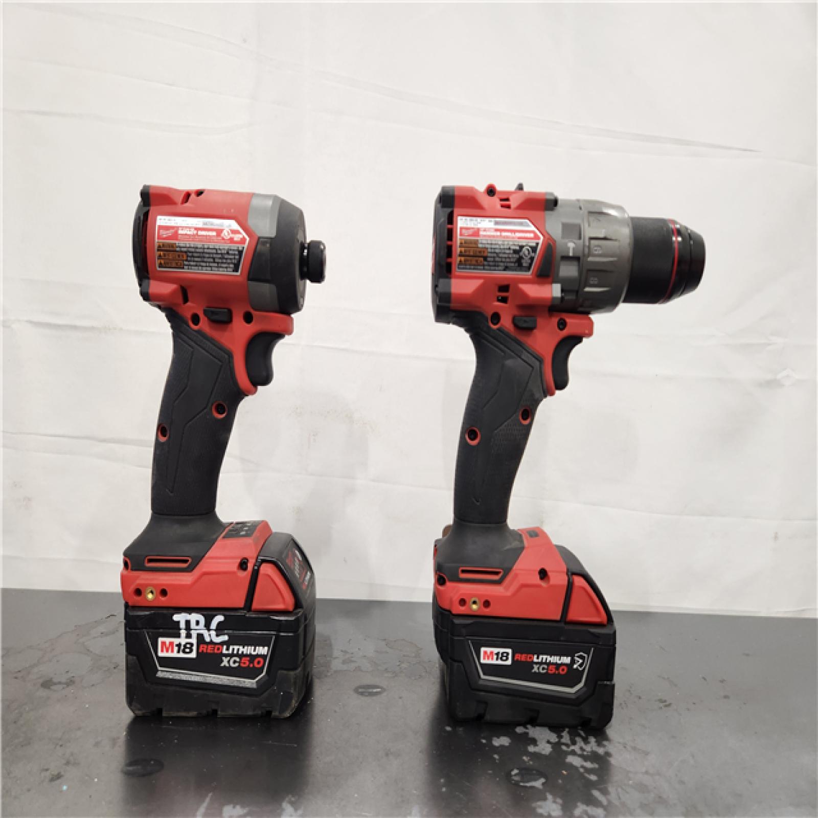 AS-IS- Milwaukee M18 FUEL 18V Lithium-Ion Brushless Cordless Hammer Drill and Impact Driver Combo Kit