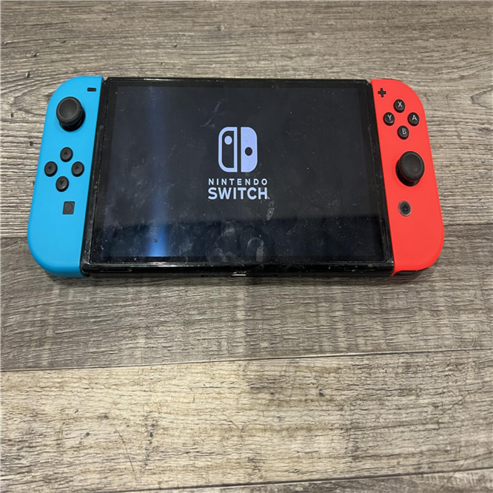 AS-IS Nintendo Switch -Neon Blue Joy-Con & Neon Red