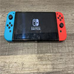 AS-IS Nintendo Switch -Neon Blue Joy-Con & Neon Red