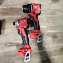 HOUSTON LOCATION - AS-IS Milwaukee M18 18V Lithium-Ion Brushless Cordless Compact Drill/Impact Combo Kit (2-Tool) W/(2) 2.0 Ah Batteries, Charger & Bag