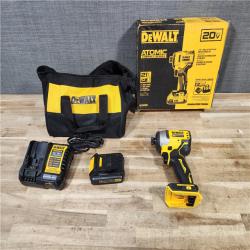 HOUSTON LOCATION - AS - IS DEWALT Atomic 20V Max Lithium-Ion Brushless Cordless Compact 1/4 in. Impact Driver Kit