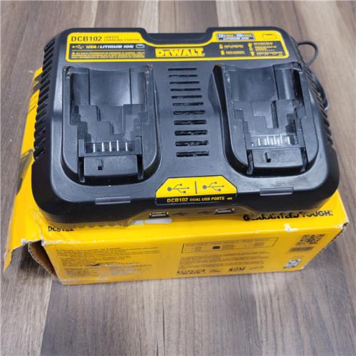 AS-IS DEWALT 12-Volt to 20-Volt MAX Lithium-Ion Dual Port Jobsite Fast Charging Station