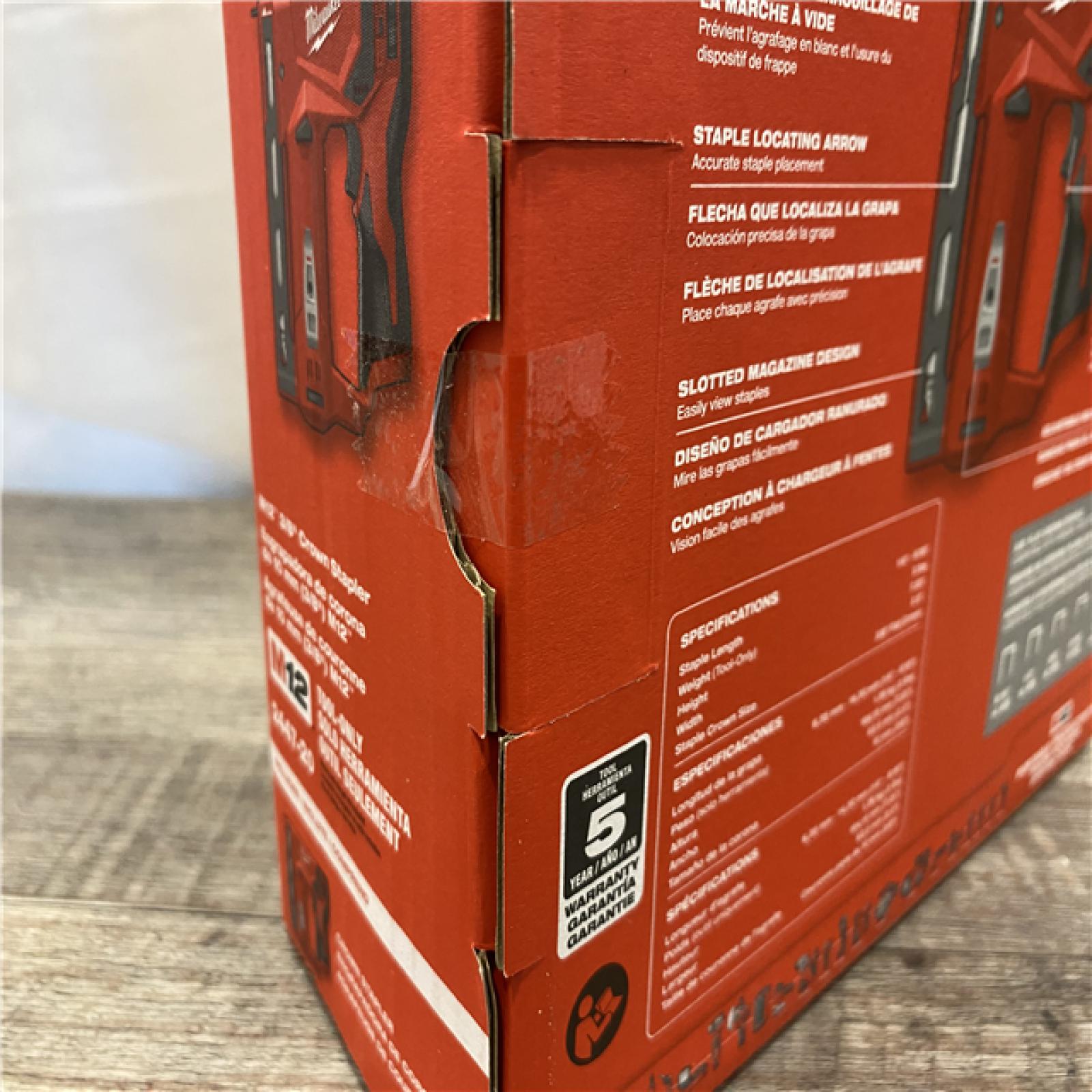 NEW - Milwaukee 12-Volt Lithium-Ion Cordless 3/8 in. Crown Stapler (Tool-Only)