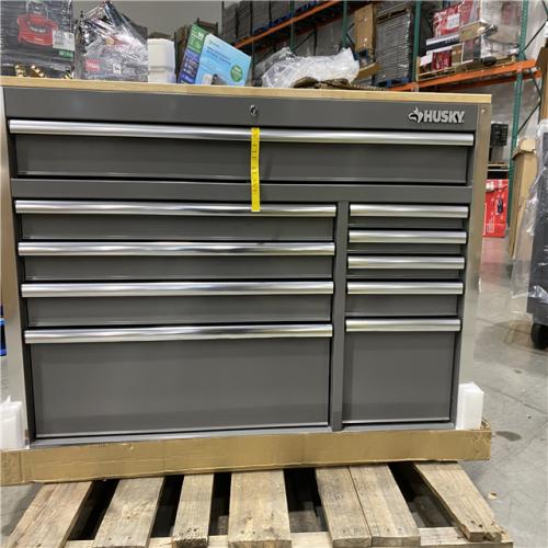 DALLAS LOCATION - Husky Tool Storage 52 in. W Standard Duty Gloss Gray Mobile Workbench Tool Chest