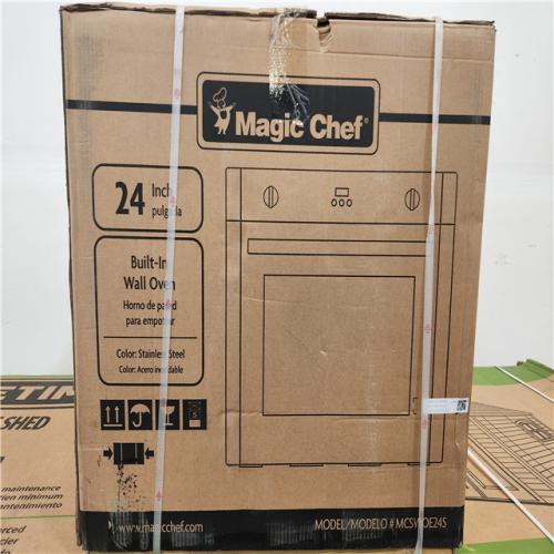 Phoenix Location SEALED Magic Chef 24 in. 2.2 cu. ft. Single Electric Wall Oven with Convection in Stainless Steel