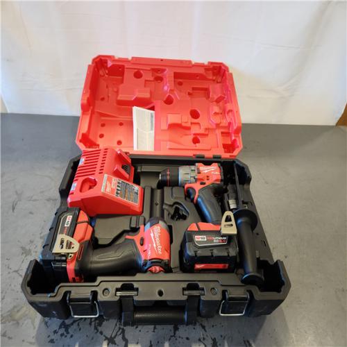 AS-IS- Milwaukee FUEL 18V Lithium-Ion Brushless Cordless Hammer Drill and Impact Driver Combo Kit