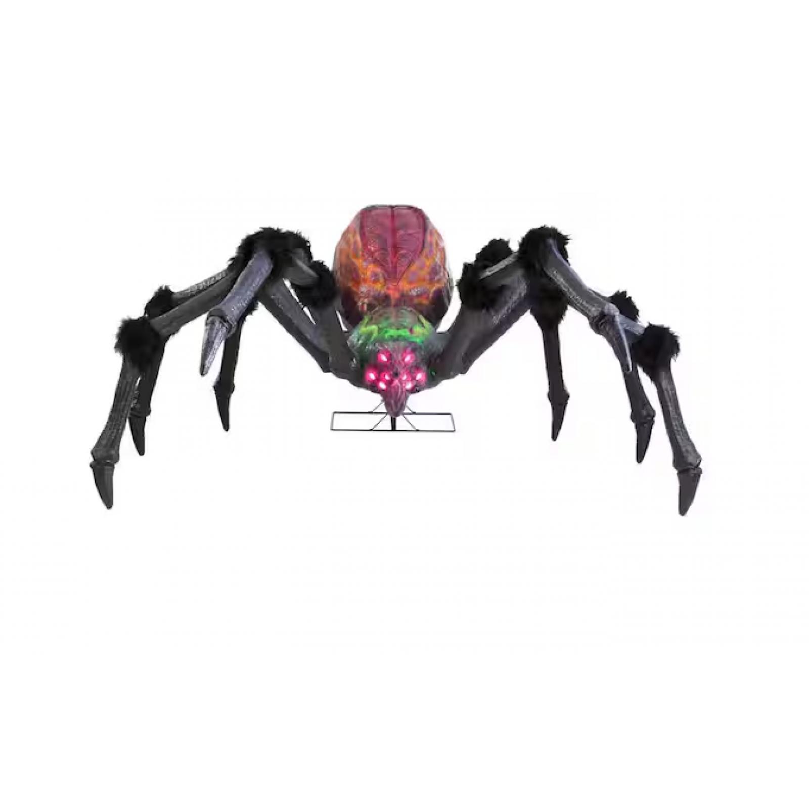 DALLAS LOCATION - Home Accents Holiday 9.5 ft. Long Gruesome Grounds Giant-Sized LED Arachnophobia Spider