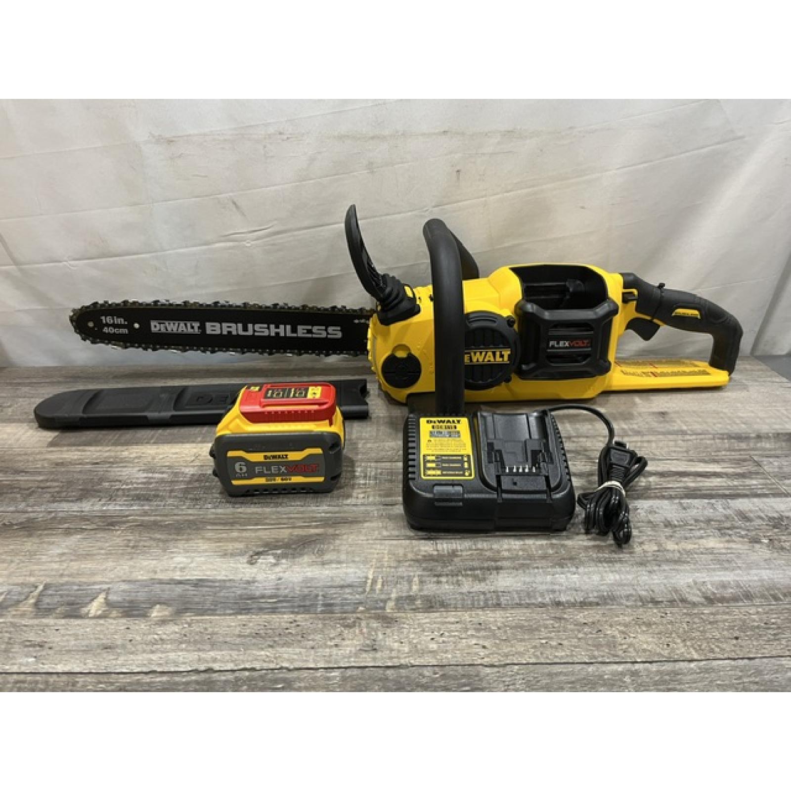 AS-IS DEWALT FLEXVOLT 60V MAX 16in. Brushless Cordless Battery Powered Chainsaw Kit