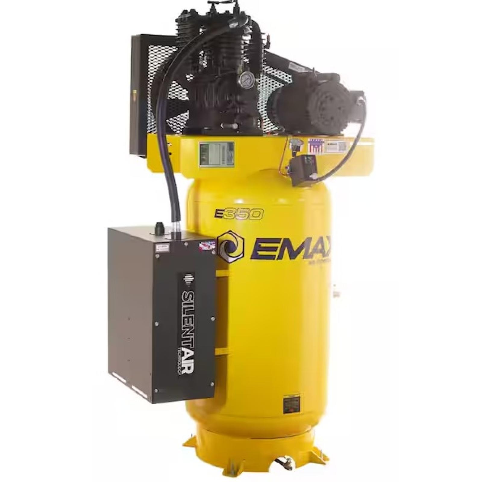 DALLAS LOCATION- AS-IS EMAX Silent Air E350 80 Gal. 175 PSI 5HP 19 CFM Electric Compressor