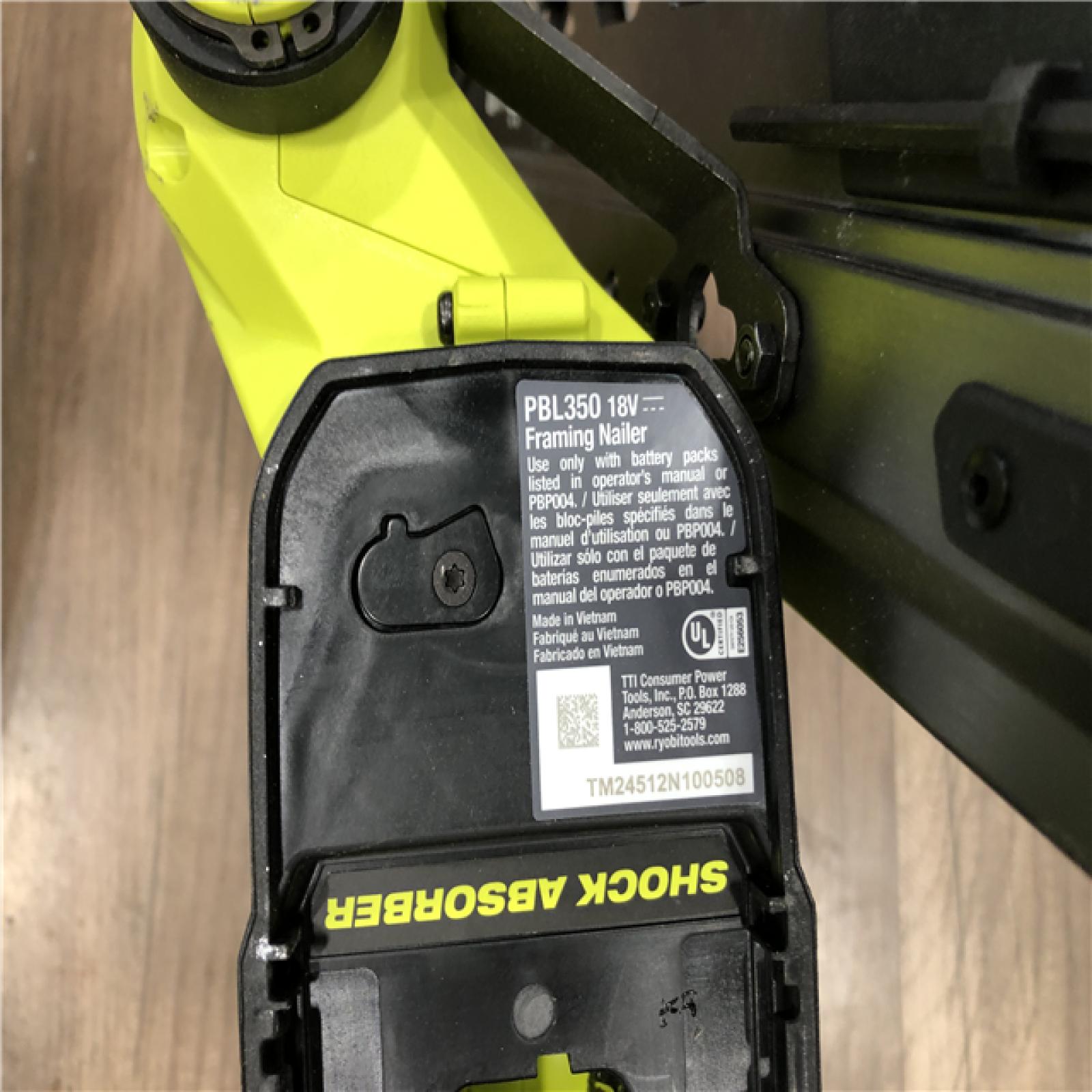 AS-IS RYOBI ONE+ HP 18V Brushless Cordless AirStrike 30° Framing Nailer (Tool Only)