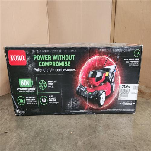 Phoenix Location NEW Toro Recycler 21357 21 in. 60 V Battery Self-Propelled Lawn Mower Kit (Battery & Charger)