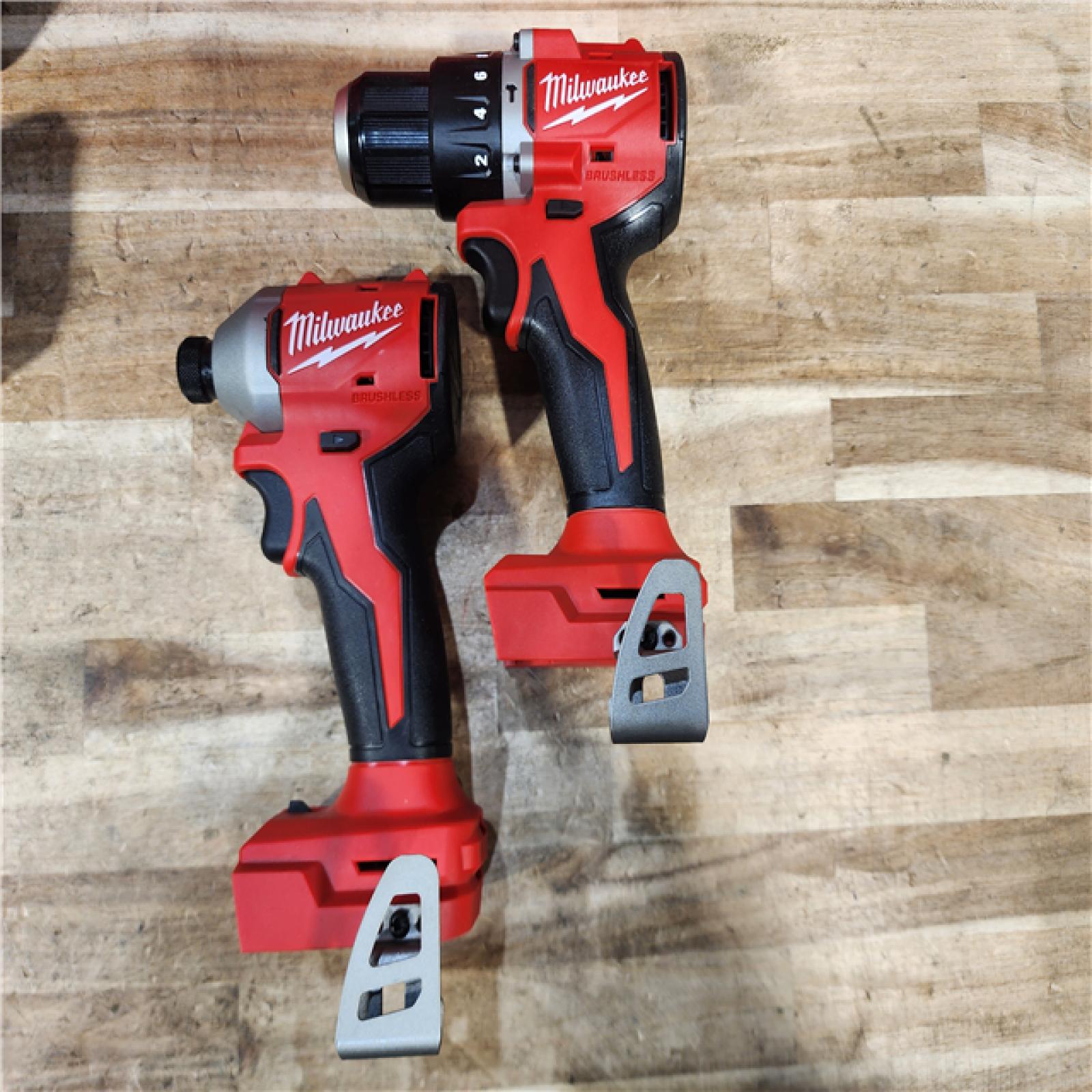 HOUSTON LOCATION - AS-IS Milwaukee 18-Volt Lithium-Ion Brushless Cordless Compact Hammer Drill/Impact Combo Kit