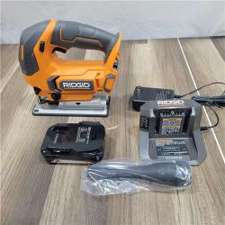 GOOD RIDGID 18V Cordless Jig Saw Kit with 2.0 Ah Lithium-Ion Battery and Charger