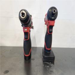 AS-IS- Milwaukee 18V Cordless Brushed 2-Tool Drill/Driver and Impact Driver Kit