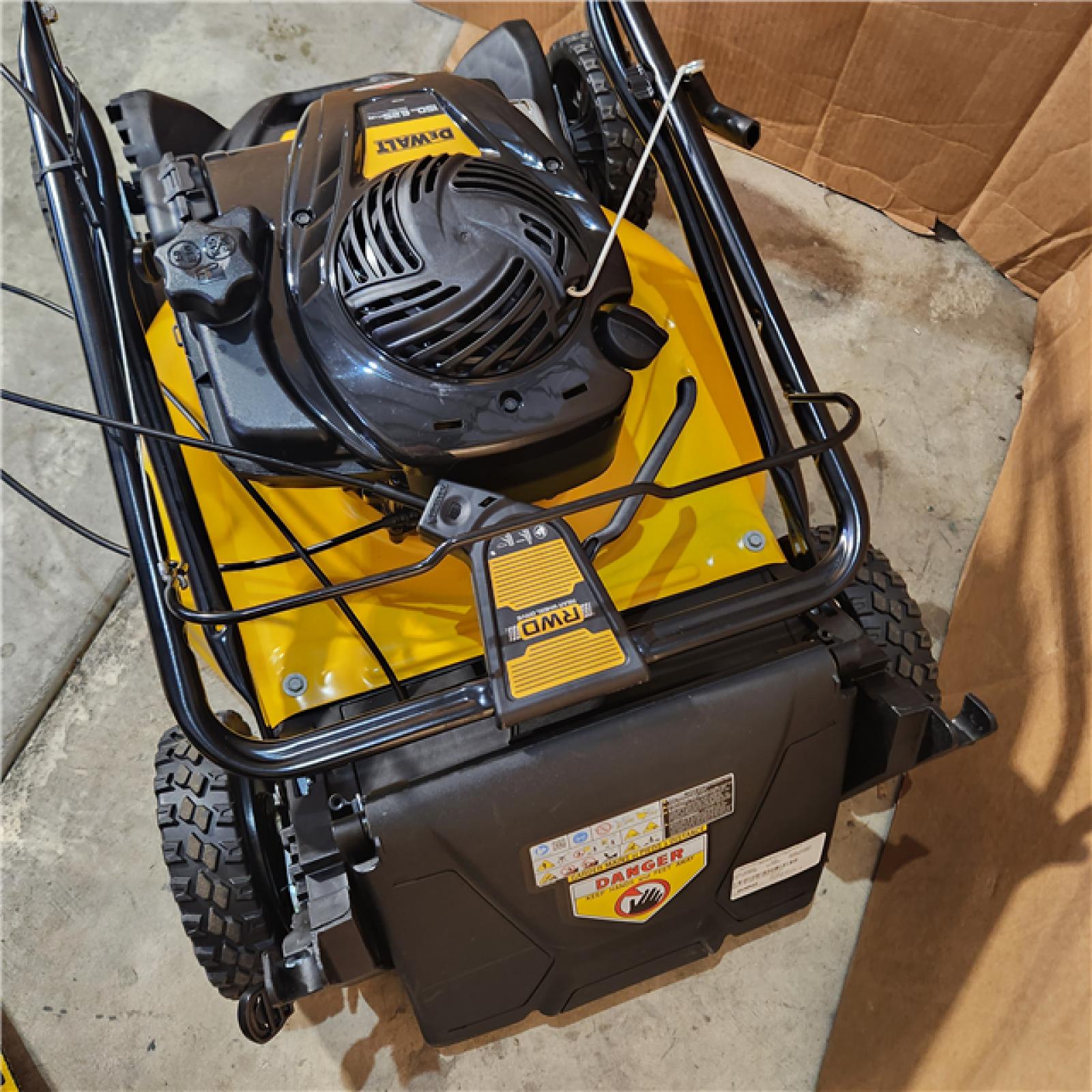 Houston location- AS-IS DeWalt 163cc 21  Dual Lever Self Propelled Lawn Mower - Appears IN NEW Conditon