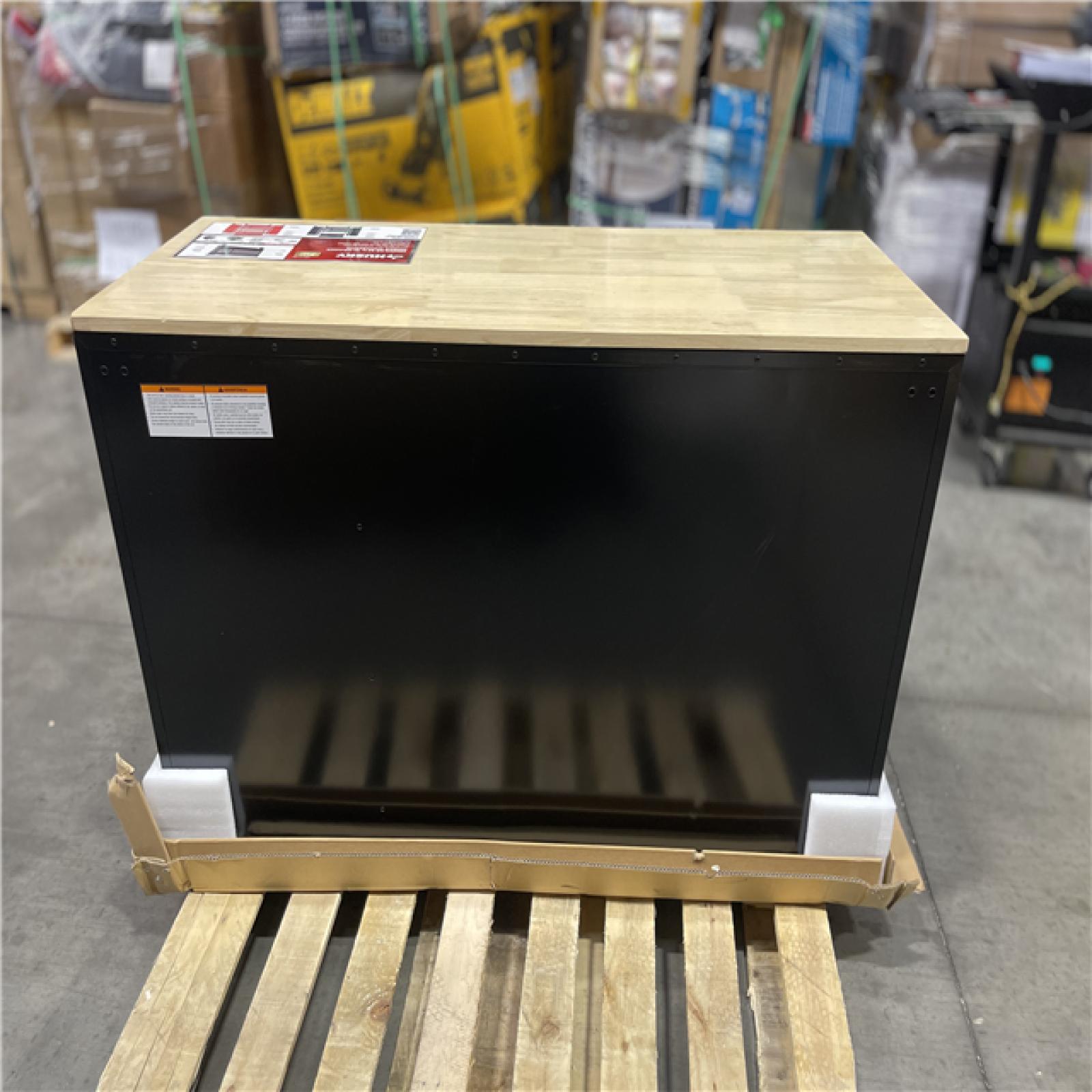 DALLAS LOCATION- Husky Modular 52 in. W x 20 in. D Standard Duty Black Mobile Workbench Cabinet