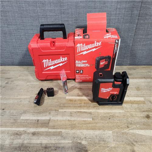 HOUSTON LOCATION - AS-IS Milwaukee Green 100 ft. 3-Point Rechargeable Laser Level KIT