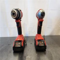 AS-IS- Milwaukee M18 18V Lithium-Ion Brushless Cordless Compact Drill/Impact Combo Kit