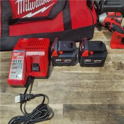HOUSTON LOCATION - AS-IS (APPEARS LIKE NEW) MILWAUKEE M18 18V Lithium-Ion Cordless Combo Tool Kit with Two 3.0Ah Batteries, 1-Charger, 1-Tool Bag (4-Tool)