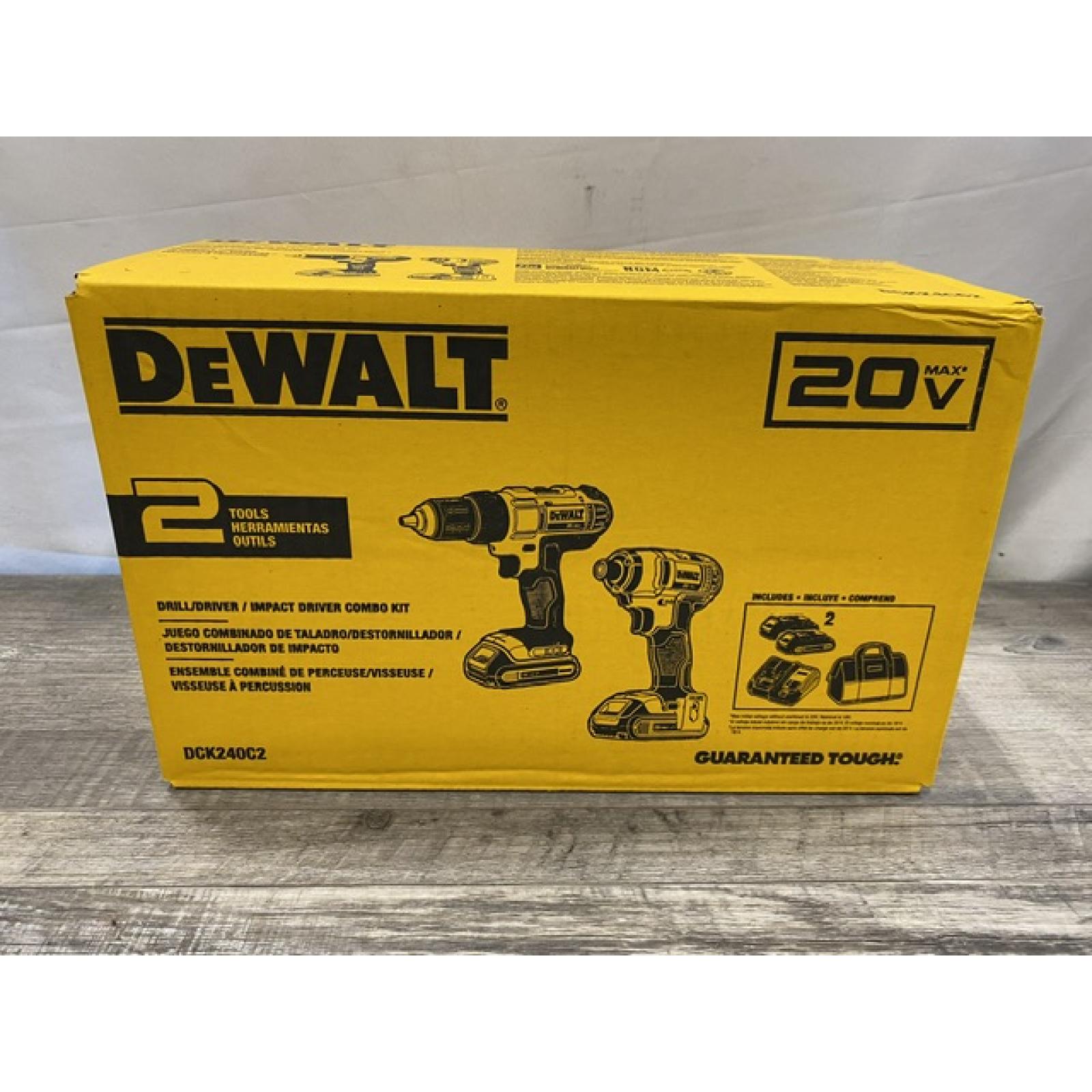 NEW - DEWALT 20V MAX Cordless Drill/Impact 2 Tool Combo Kit