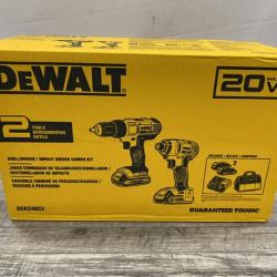 NEW - DEWALT 20V MAX Cordless Drill/Impact 2 Tool Combo Kit