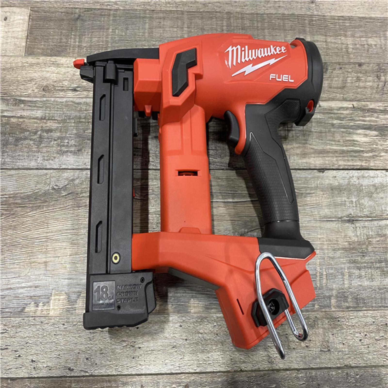 AS-IS Milwaukee FUEL 18-Volt Lithium-Ion Brushless Cordless 18-Gauge 1/4 in. Narrow Crown Stapler (Tool-Only)