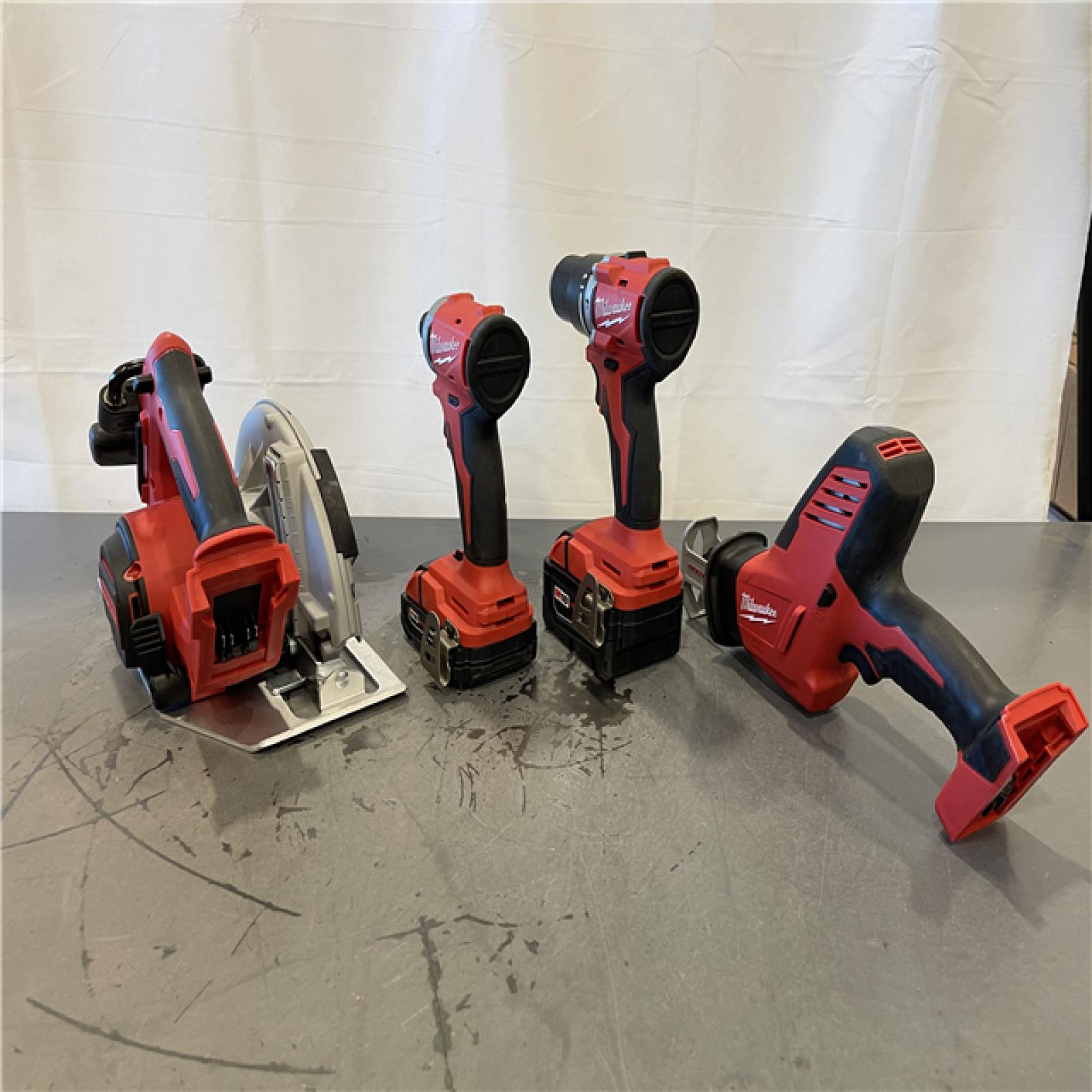 AS-IS - Milwaukee M18 18-Volt Lithium-Ion Brushless Cordless Combo Kit (4-Tool)