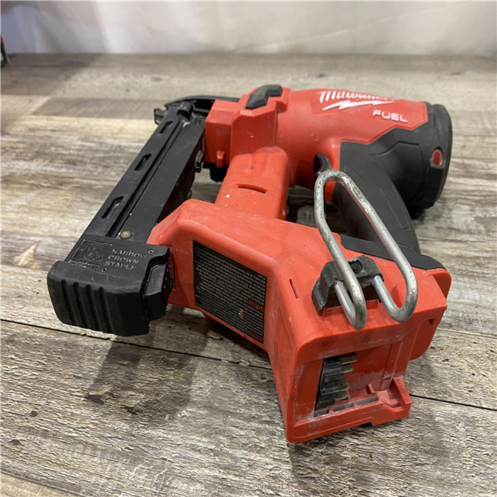 AS-IS Milwaukee FUEL 18-Volt Lithium-Ion Brushless Cordless 18-Gauge 1/4 in. Narrow Crown Stapler (Tool-Only)