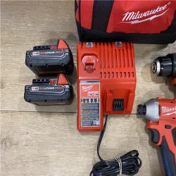 AS-IS Milwaukee 18V Lithium-Ion Brushless Cordless Compact Drill/Impact Combo Kit