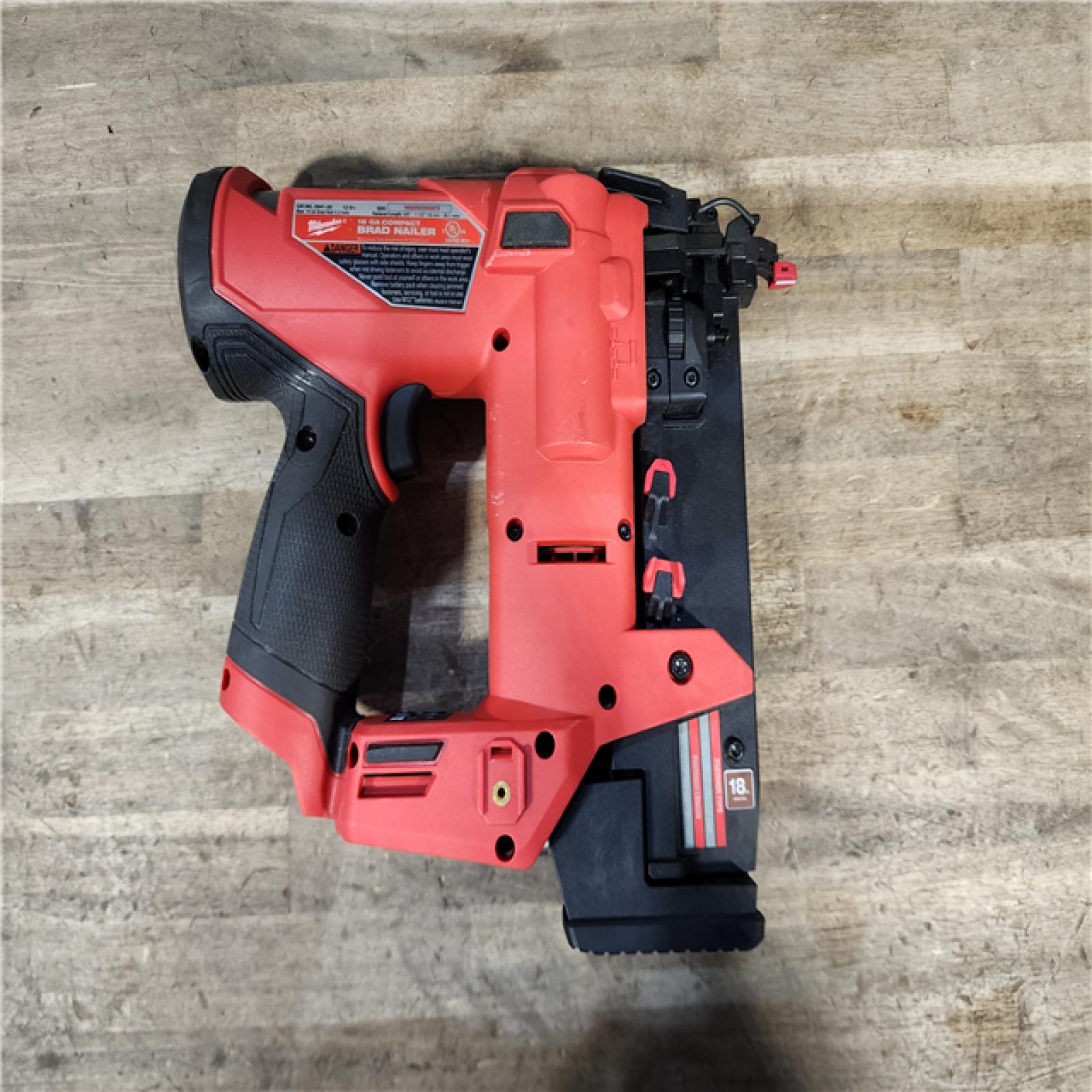 HOUSTON LOCATION - AS-IS Milwaukee M12 FUEL 18 Gauge Compact Brad Nailer (Tool-Only)