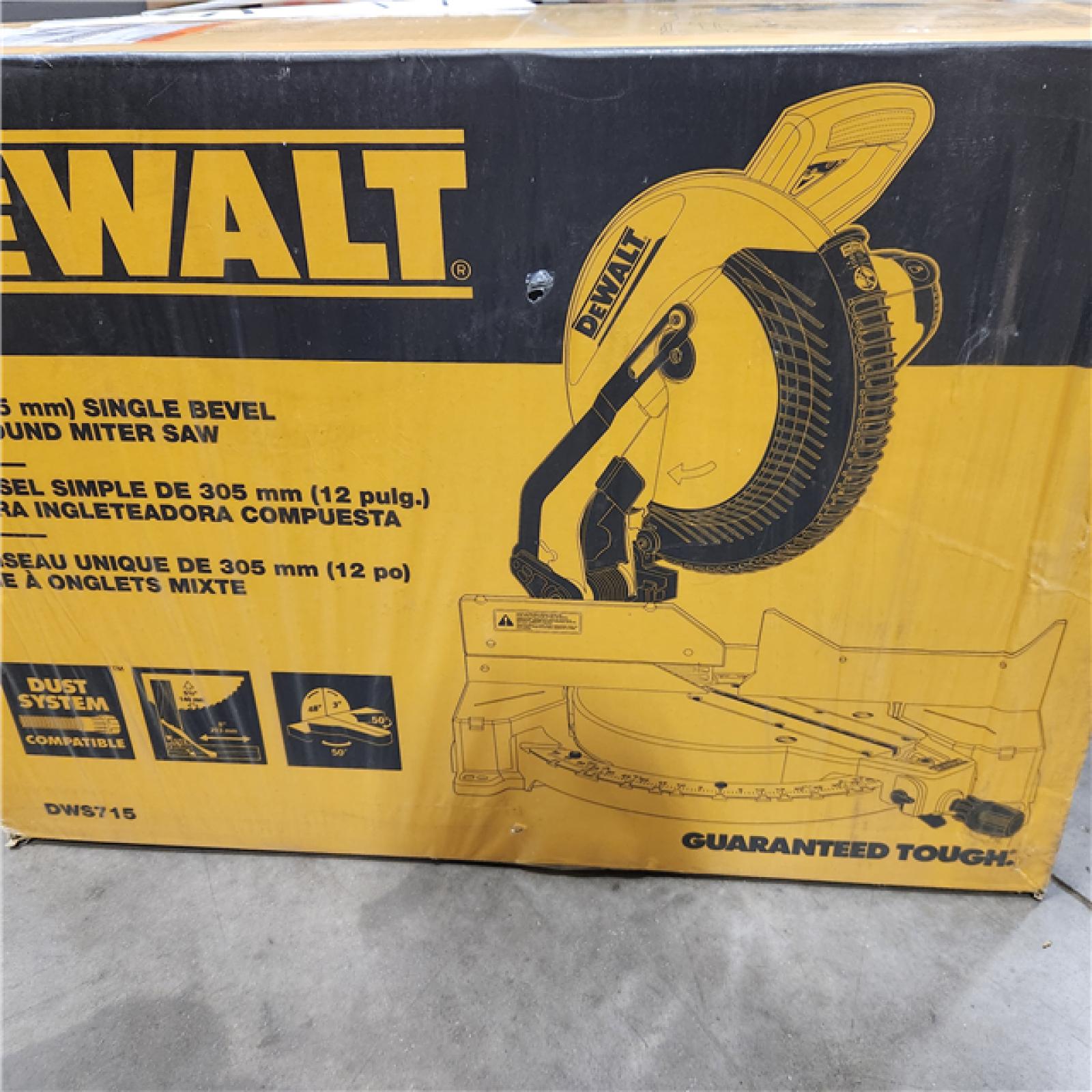 NEW -DEWALT 15 Amp Corded 12 in. Single Bevel Compound Miter Saw