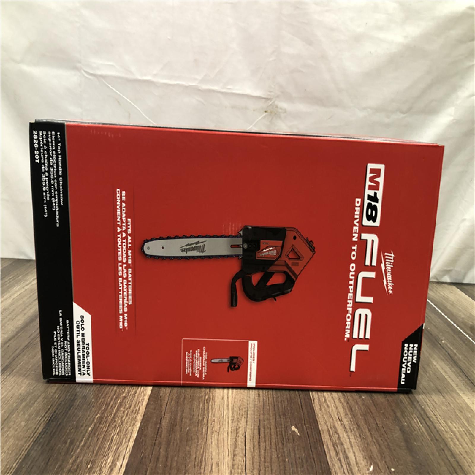 NEW- Milwaukee  FUEL 14 in. 18V Lithium-Ion Brushless Cordless Battery Top Handle Chainsaw (Tool Only)