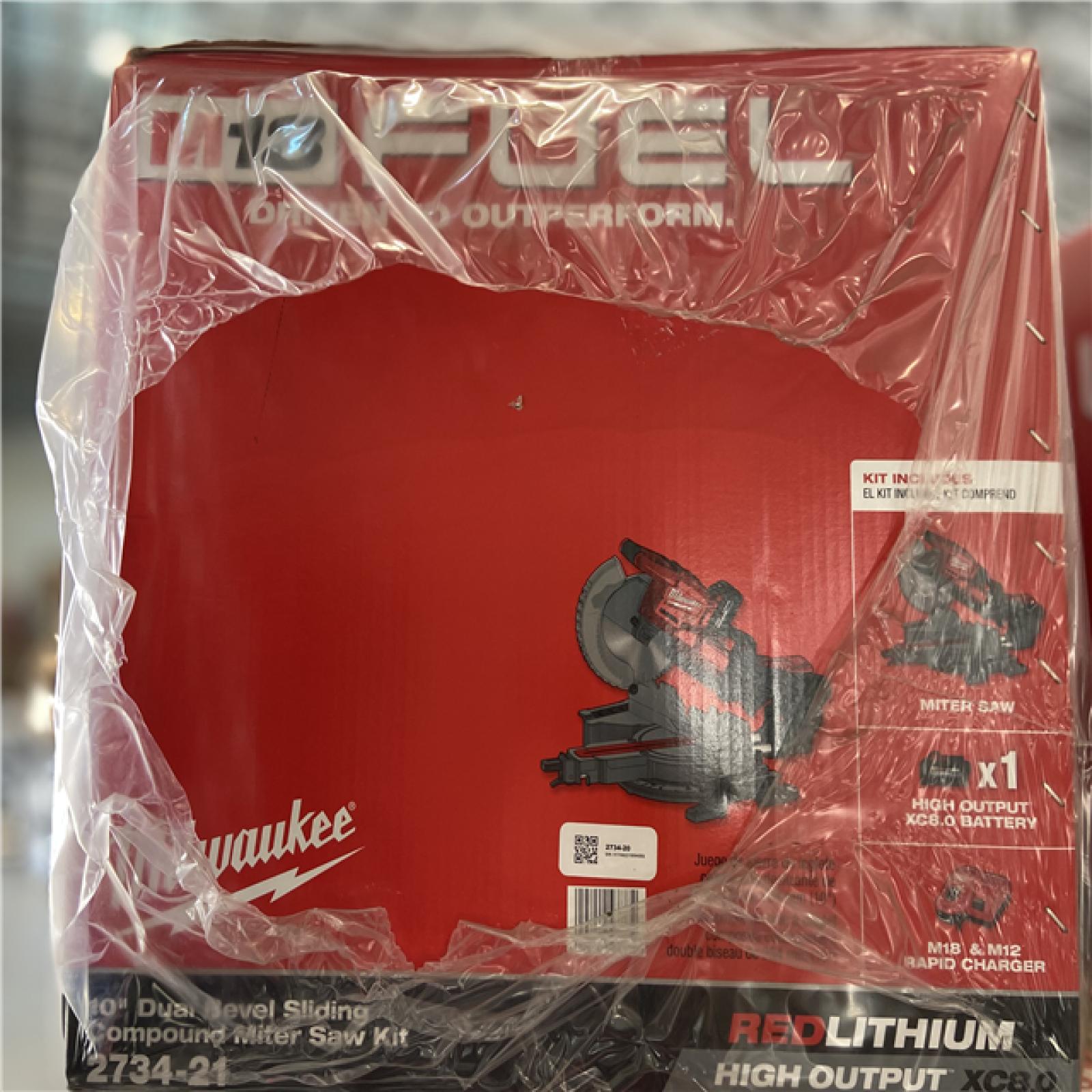 NEW! - Milwaukee M18 FUEL 18V 10 in. Lithium-Ion Brushless Cordless Dual Bevel Sliding Compound Miter Saw Kit with One 8.0 Ah Battery