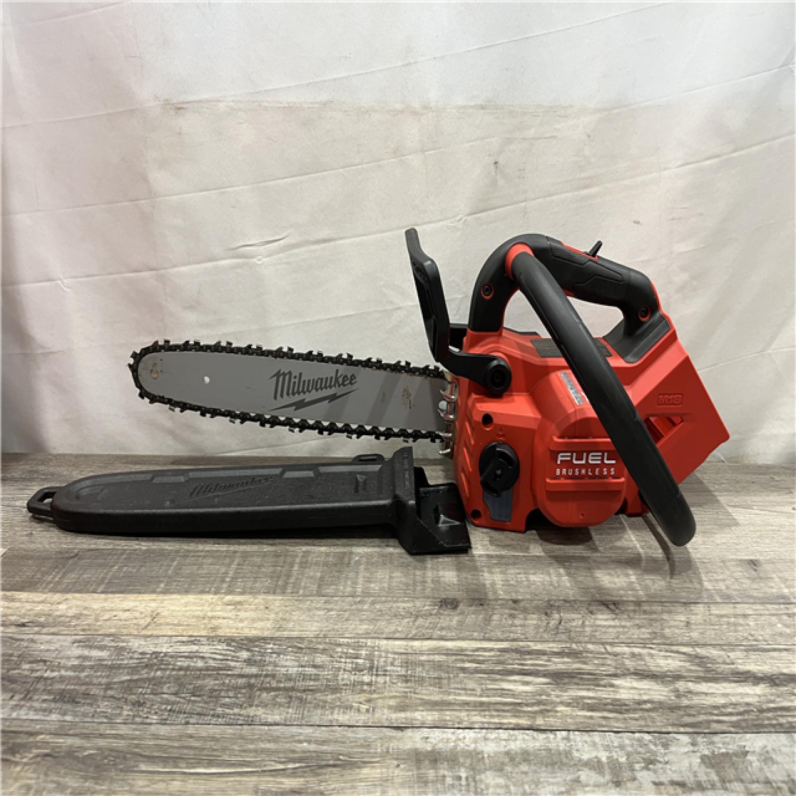 AS-IS Milwaukee FUEL 14 in. 18V Lithium-Ion Brushless Cordless Battery Top Handle Chainsaw (Tool Only)