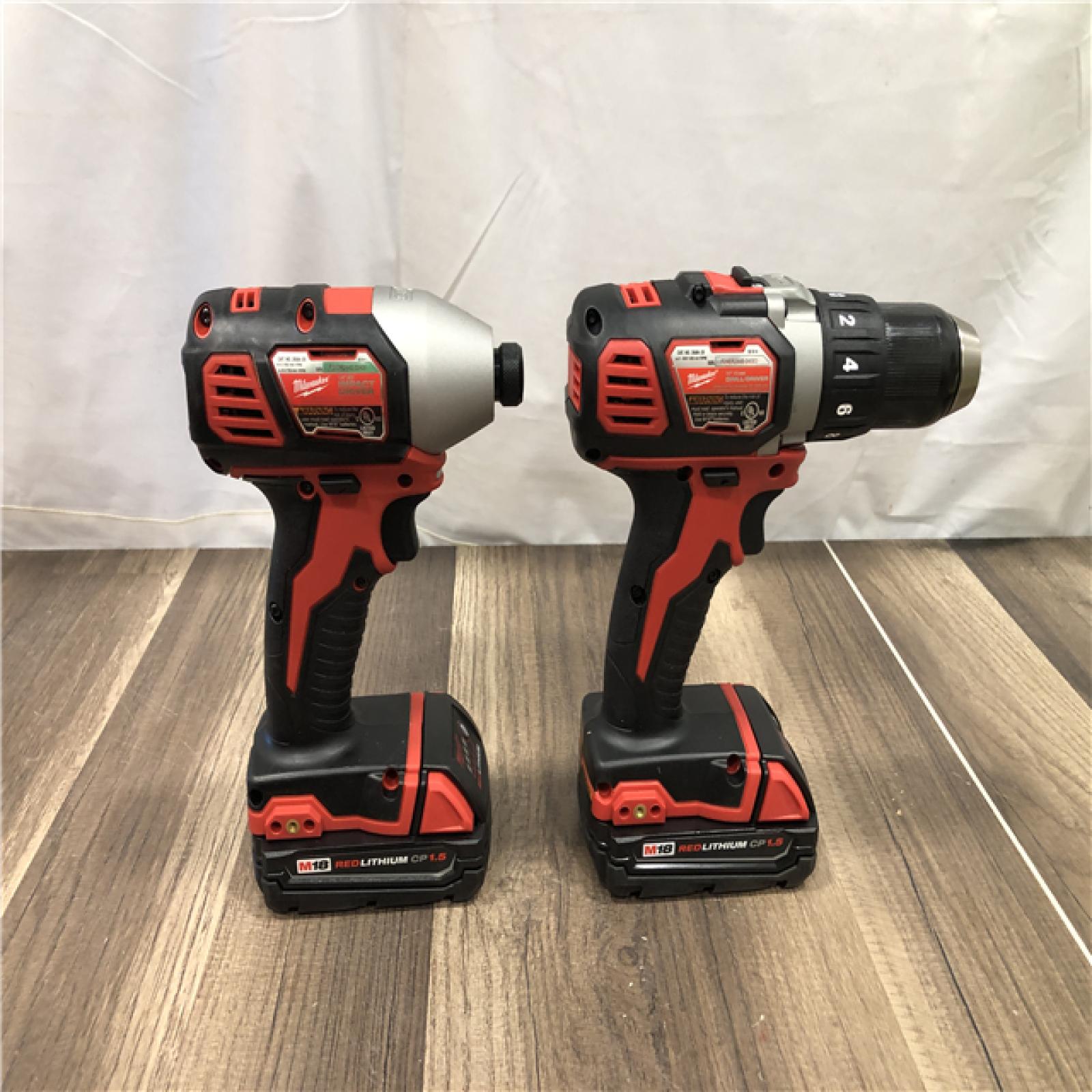 AS-IS Milwaukee 18V Lithium-Ion Cordless Drill Driver/Impact Driver Combo Kit