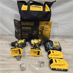 LIKE NEW! - Dewalt 20V MAX ATOMIC Compact Cordless Drill Driver and Impact Driver Combo Kit