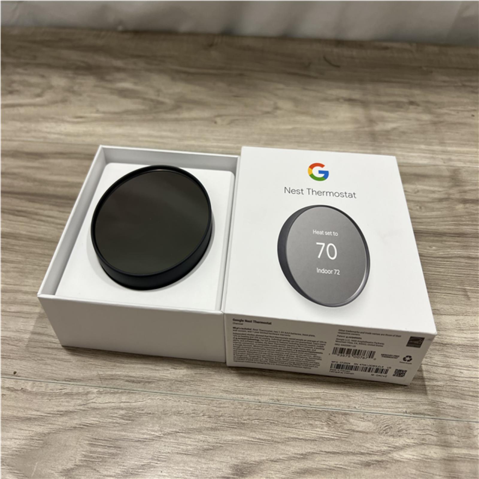 AS-IS Google Nest Thermostat - Programmable Smart Thermostat for Home - Charcoal