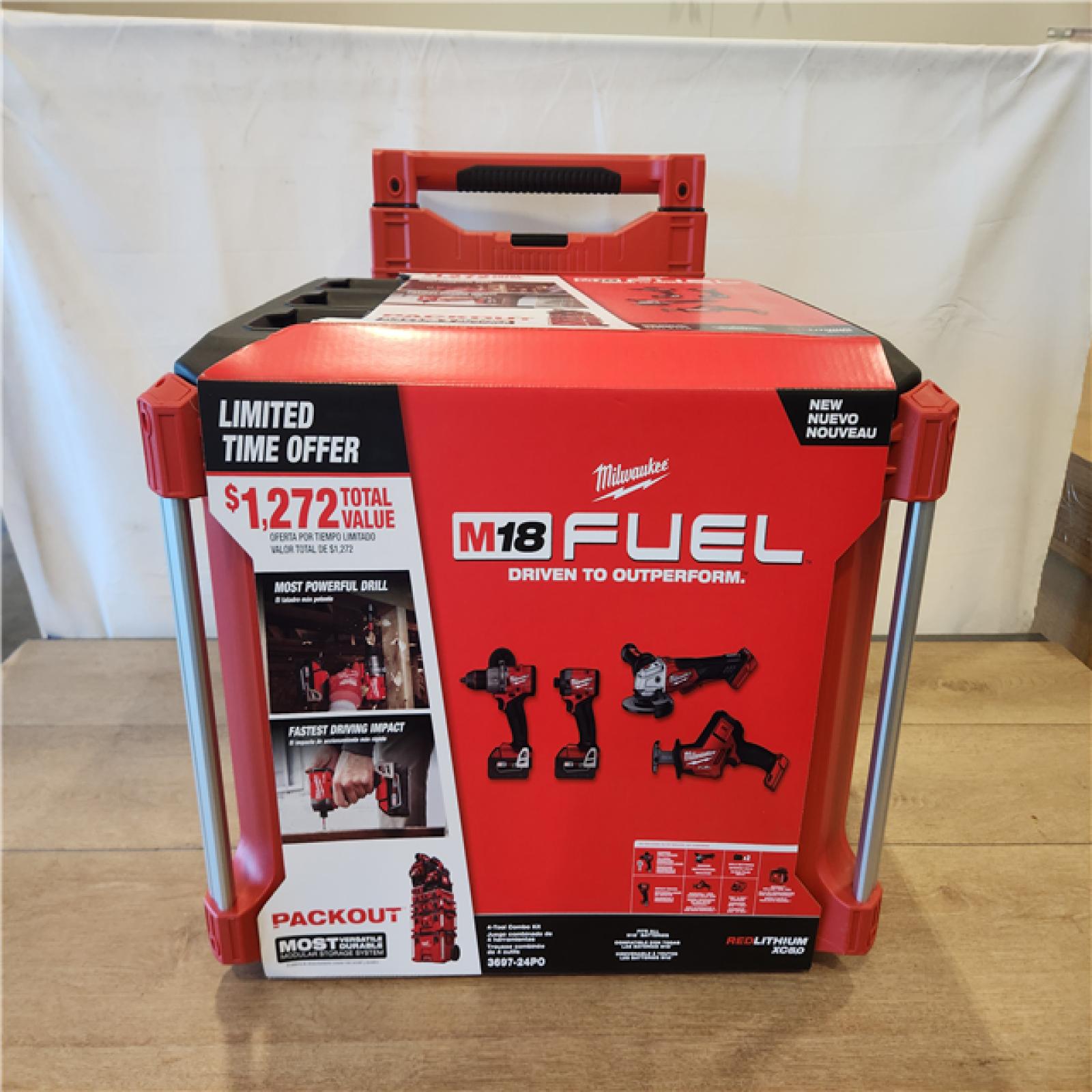 AS-IS- Milwaukee FUEL18-Volt Lithium-Ion Cordless (4-Tool) Combo Kit