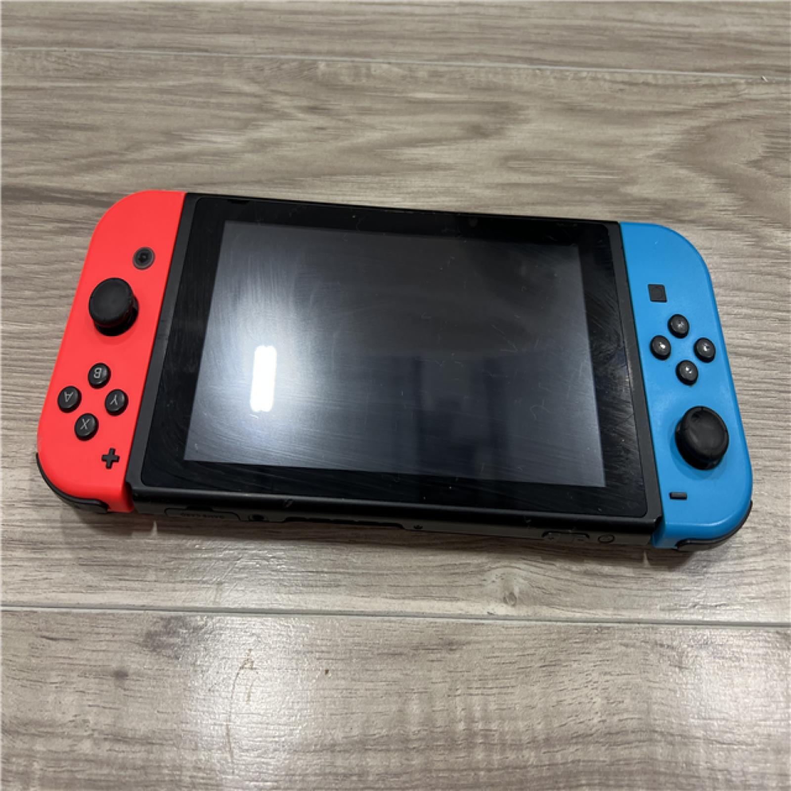 AS-IS Nintendo Switch with Neon Blue and Neon Red Joy-Con